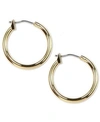 ANNE KLEIN GOLD-TONE HOOP EARRINGS, 1"