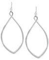 ROBERT LEE MORRIS SOHO SILVER-TONE LARGE OVAL DROP EARRINGS