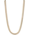 Anne Klein Silver-tone Flat Chain Necklace In Gold