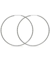 Guess Textured 3" Extra-large Hoop Earrings In Silver