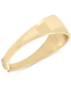 ROBERT LEE MORRIS SOHO GOLD-TONE SCULPTURAL HINGED BANGLE BRACELET