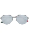 GUCCI DOUBLE BRIDGE SUNGLASSES,GG0107S12545686