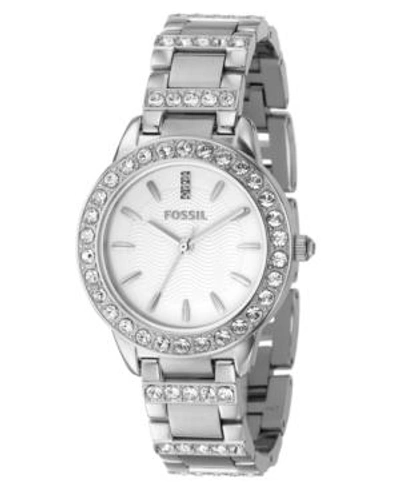 Fossil Women's Jesse Stainless Steel Bracelet Watch 34mm In Silver