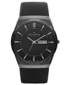 SKAGEN MEN'S MELBYE BLACK TITANIUM MESH BRACELET WATCH 40MM SKW6006