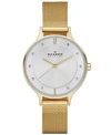 SKAGEN WOMEN'S ANITA GOLD-TONE STAINLESS STEEL MESH BRACELET WATCH 30MM SKW2150