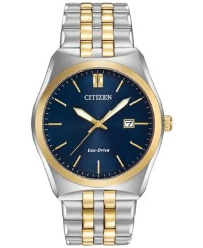 Citizen Corso Mens Two Tone Stainless Steel Bracelet Watch Bm7334-58l In Multi