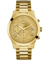 GUESS MEN'S CHRONOGRAPH GOLD-TONE STAINLESS STEEL BRACELET WATCH 45MM
