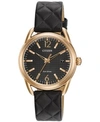 CITIZEN DRIVE FROM CITIZEN ECO-DRIVE WOMEN'S BLACK QUILTED LEATHER STRAP WATCH 34MM FE6083-13E