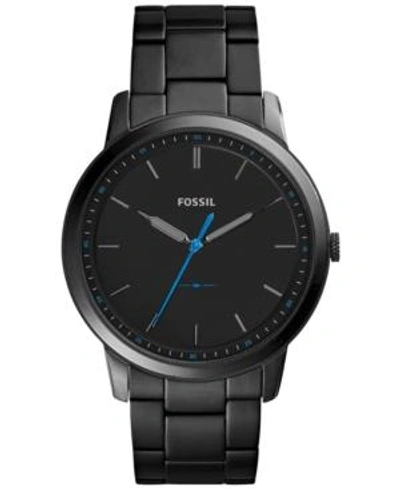 FOSSIL MEN'S THE MINIMALIST BLACK STAINLESS STEEL BRACELET WATCH 44MM FS5308