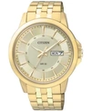 CITIZEN MEN'S GOLD-TONE STAINLESS BRACELET WATCH 41MM BF2013-56P