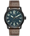 CITIZEN MEN'S ECO-DRIVE MILITARY BROWN LEATHER STRAP WATCH 42MM BM8478-01L