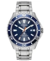 Citizen Promaster Diver Mens Silver Tone Stainless Steel Bracelet Watch Bn0191-55l In Silver