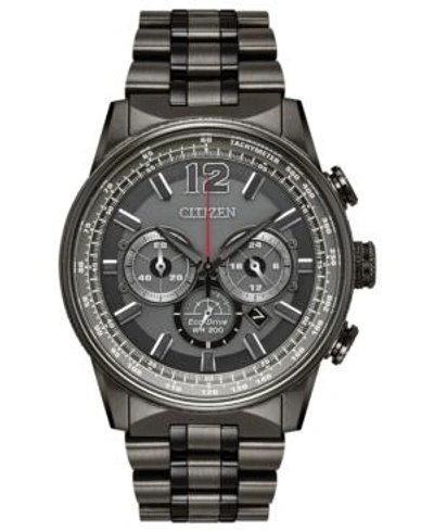 CITIZEN ECO-DRIVE MEN'S CHRONOGRAPH NIGHTHAWK GRAY STAINLESS STEEL BRACELET WATCH 43MM