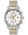 CITIZEN ECO-DRIVE MEN'S CHRONOGRAPH CORSO TWO-TONE STAINLESS STEEL BRACELET WATCH 43MM
