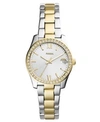 FOSSIL WOMEN'S SCARLETTE TWO-TONE STAINLESS STEEL BRACELET WATCH 32MM