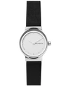 SKAGEN WOMEN'S FREJA BLACK LEATHER STRAP WATCH 26MM