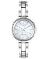Citizen Women's Eco-drive Axiom Stainless Steel Bracelet Watch 28mm In Silver
