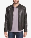 MARC NEW YORK MEN'S LEATHER MOTO JACKET, CREATED FOR MACY'S
