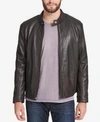 Marc New York Men's Leather Moto Jacket, Created For Macy's In Espresso