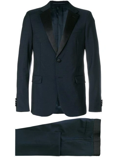 Prada Single-breasted Tuxedo In F0ai7 Blu Nero