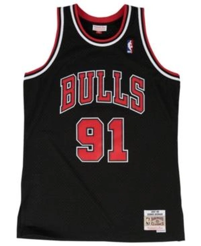 Mitchell & Ness Men's Dennis Rodman Chicago Bulls Hardwood Classic Swingman Jersey In Black