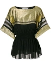 CHLOÉ CHLOÉ METALLIC SEQUINNED SAILOR BLOUSE,CHC18SHT0733312565069