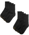 Gold Toe Men's 8-pack Athletic Crew Socks In Black