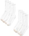 Gold Toe Men's 8-pack Athletic Short Crew Socks In White