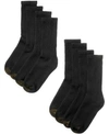 Gold Toe Men's 8-pack Athletic Crew Socks In Black