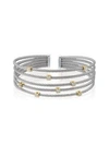 ALOR WOMEN'S CLASSIQUE TWO TONE STAINLESS STEEL AND 18K GOLD BRACELET,0400096622326