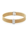 ALOR 18K GOLD & STAINLESS STEEL BANGLE BRACELET,0400095864385