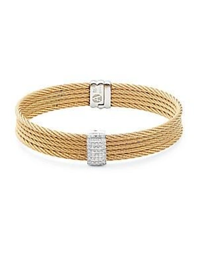 Alor 18k Gold & Stainless Steel Bangle Bracelet