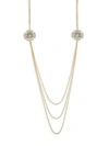 FREIDA ROTHMAN Classic Cubic Zirconia & 14K Gold-Plated Sterling Silver Necklace,0400093640783