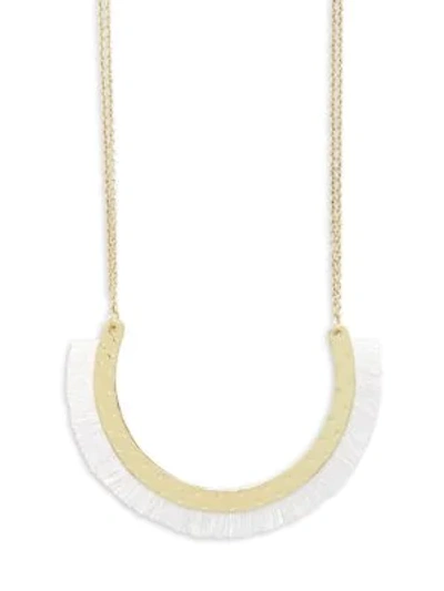 Jardin Half-round Tasseled Necklace In Gold