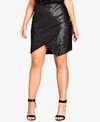 CITY CHIC TRENDY PLUS SIZE SEQUINED MINI SKIRT