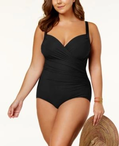 Miraclesuit Plus Size Sanibel One-piece Swimsuit Women's Swimsuit In Black