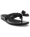 Guess Tutu Bow Flip Flop Women's Us 6 Black Rhinestone Slip On Sandals Zpo2254 In Black