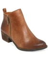 Lucky Brand Women's Basel Leather Booties Women's Shoes In Toffee