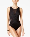 MIRACLESUIT ILLUSIONISTS PALMA MESH ALLOVER SLIMMING ONE-PIECE SWIMSUIT