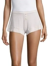 ADDICTION Solid Lace-Trim Shorts,0400095064745