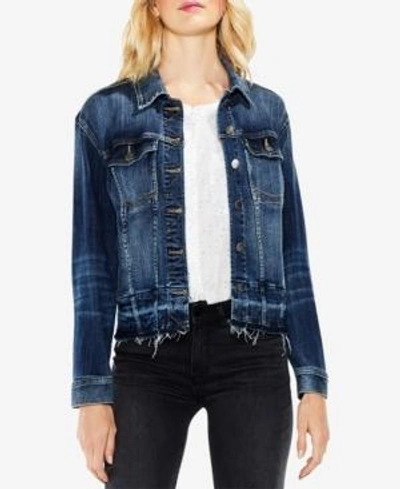 Vince Camuto Indigo Denim Jacket In Mid Vintage