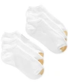 GOLD TOE WOMEN'S ANKLE CUSHION NO SHOW 6-PACK SOCKS, ALSO AVAILABLE IN EXTENDED SIZES