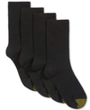 GOLD TOE WOMEN'S 4 PACK FLAT KNIT SOLID SOCKS, CREATED FOR MACY'S