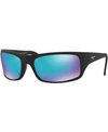 MAUI JIM PEAHI POLARIZED SUNGLASSES, 202 BLUE HAWAII COLLECTION