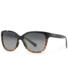 Maui Jim Starfish 56mm Polarized Cat Eye Sunglasses - Black/ Tortoise In Black Tortoise/grey Gradient Polarized