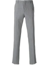 Prada Patterned Cropped Tailored Trousers - Grey In Grey