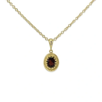 Vintouch Italy Luccichio Garnet Pendant Necklace
