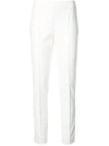 Akris Melissa Slim Techno Cotton Blend Pants In Le Blanc