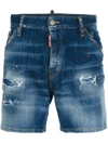 DSQUARED2 DISTRESSED DENIM SHORTS,S71MU0488S3034212480937