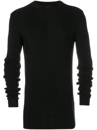 Rick Owens Round Neck Knit Jumper In Black